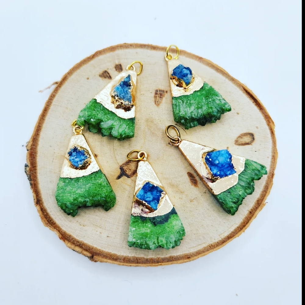 Agate Druze Quartz Pendant